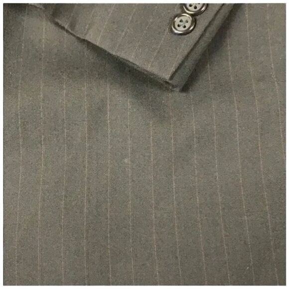 Jack Henry Mens Two Button Blazer Navy Pinstripe 100% Wool Lined Notch USA L‎ - Picture 6 of 8